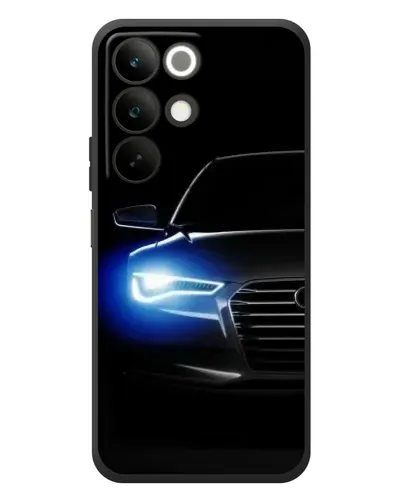 Чехол для Realme C85 с картинкой «Неоновый взгляд Audi»
