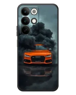 Чехол для Realme C85 с картинкой «Audi в облаках дыма»