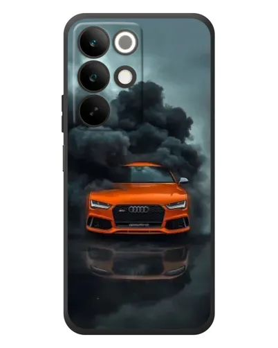 Чехол для Realme C85 с картинкой «Audi в облаках дыма»