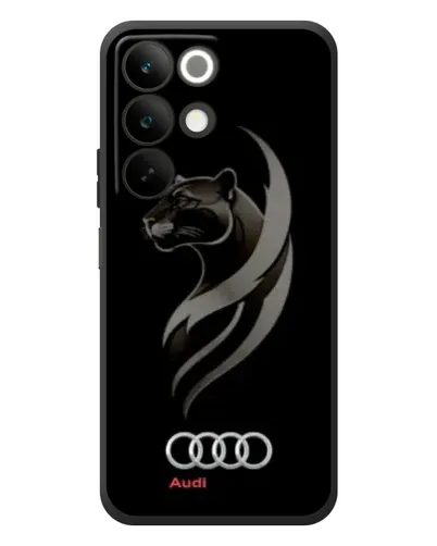 Чехол для Realme C85 с картинкой «Графика — пантера и Audi»