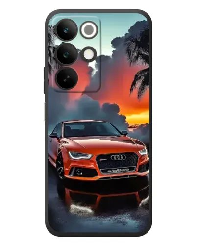 Чехол для Realme C85 с картинкой «Audi — закат»