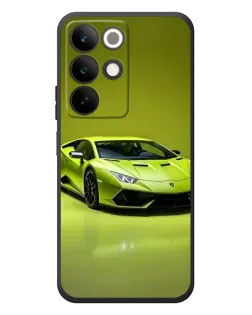 Чехол для Realme C85 с картинкой «Салатовый Lamborghini Huracan»