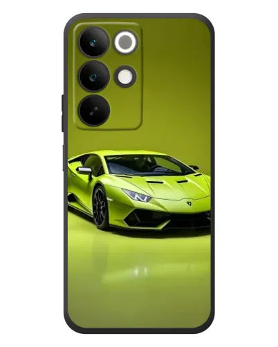 Чехол для Realme C85 с картинкой «Салатовый Lamborghini Huracan»