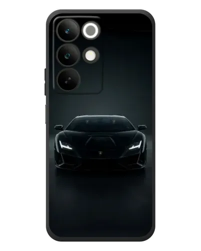 Чехол для Realme C85 с картинкой «Черный Lamborghini Aventador»