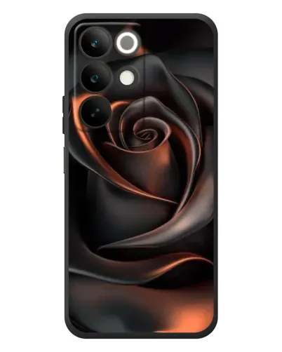 Чехол для Realme C85 с картинкой «Шелковая черная роза»