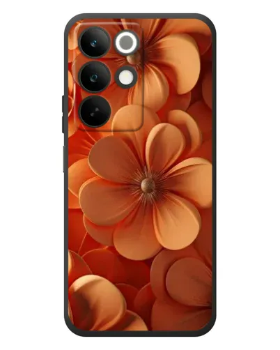 Чехол для Realme C85 с картинкой «Оранжевый макро цветок»