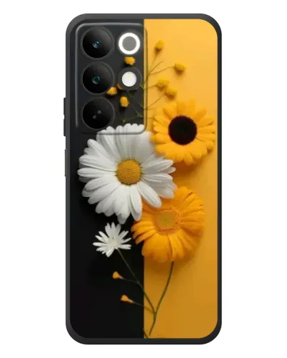 Чехол для Realme C85 с картинкой «Подсолнух и ромашка»