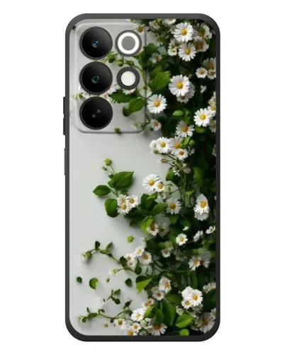 Чехол для Realme C85 с картинкой «Ветка мелких белых цветов»