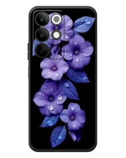Чехол для Realme C85 с картинкой «Фиолетовые цветы с росою»