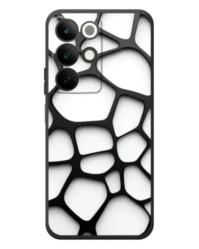 Чехол для Realme C85 с картинкой «Белая объемная сетка»