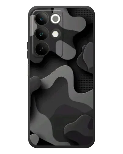 Чехол для Realme C85 с картинкой «Темный абстрактный камуфляж»