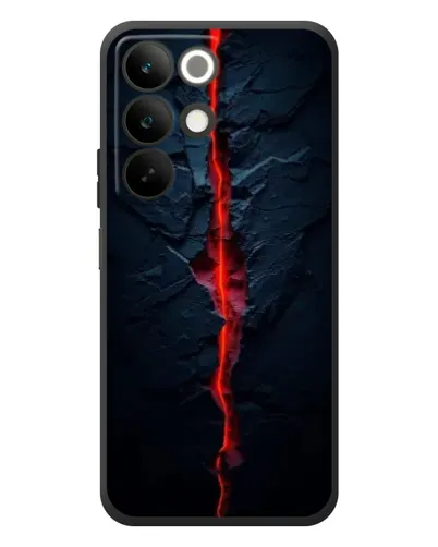 Чехол для Realme C85 с картинкой «Kрасная лавовая трещина»