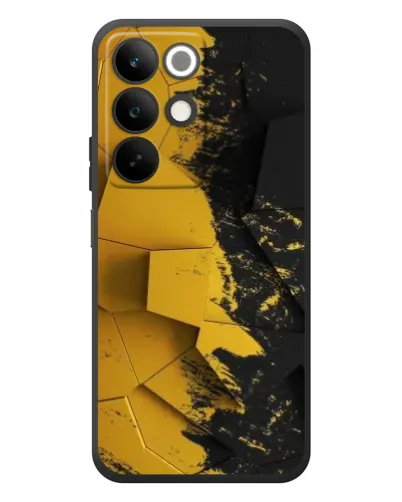 Чехол для Realme C85 с картинкой «Золотые осколки геометрии»