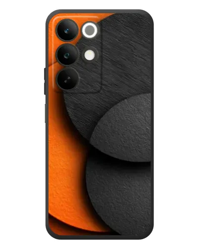 Чехол для Realme C85 с картинкой «Геометрия оранжевых кругов»
