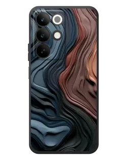 Чехол для Realme C85 с картинкой «Цветные волны каньона»