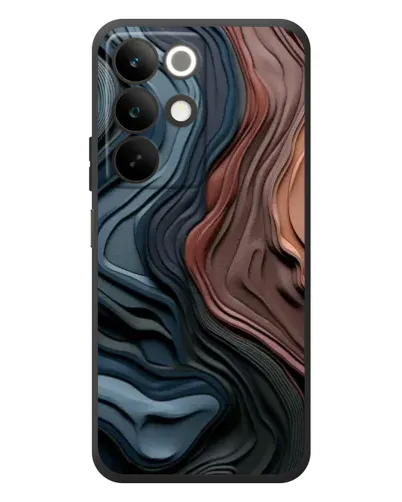 Чехол для Realme C85 с картинкой «Цветные волны каньона»