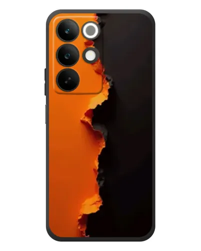 Чехол для Realme C85 с картинкой «Оранжевый разлом»