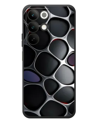 Чехол для Realme C85 с картинкой «Объемная темная решетка»
