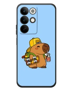 Чехол для Realme C85 с картинкой «Капибара на скейте»