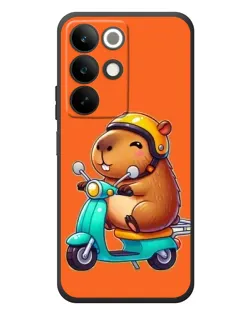 Чехол для Realme C85 с картинкой «Капибара на скутере»