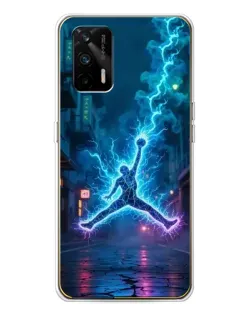 Чохол для Realme GT 5G з картинкою «Jordan Gold Jumpman»