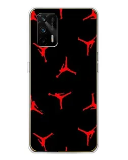 Чохол для Realme GT 5G з картинкою «Jordan Red Pattern»