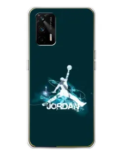 Чохол для Realme GT 5G з картинкою «Jordan Blue Fire»