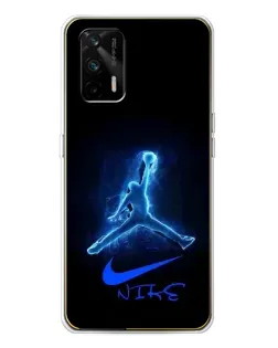 Чохол для Realme GT 5G з картинкою «Jordan Neon Blue»