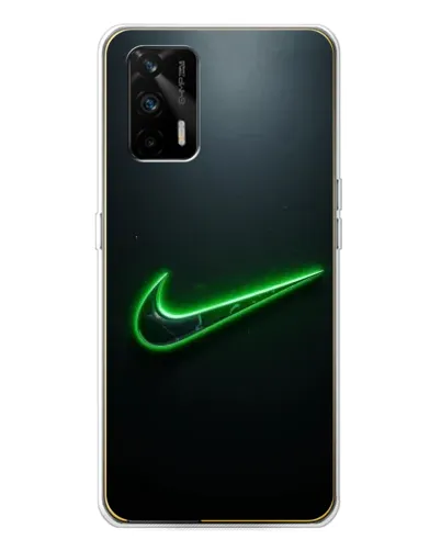 Чехол для Realme GT 5G с картинкой «Неоновый контур Nike»