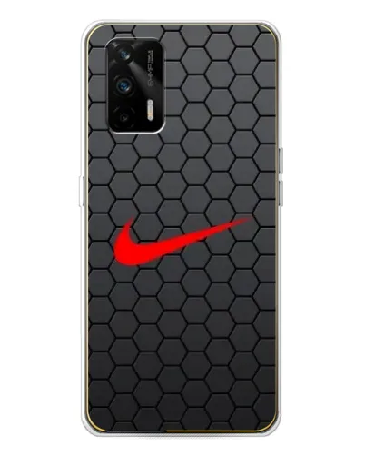 Чехол для Realme GT 5G с картинкой «Nike — карбоновая сетка»