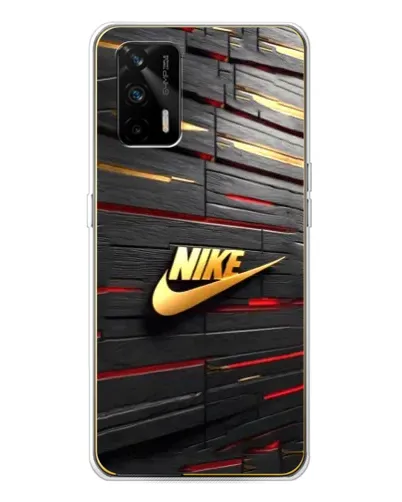 Чехол для Realme GT 5G с картинкой «Золотой Nike на металле»