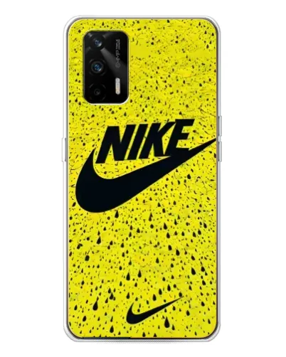 Чехол для Realme GT 5G с картинкой «Желтый текстурный Nike»