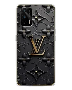 Чехол для Realme GT 5G с картинкой «Кожаная текстура LV»