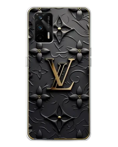 Чехол для Realme GT 5G с картинкой «Кожаная текстура LV»