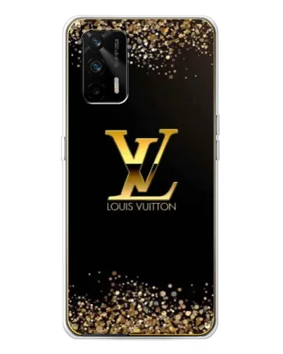 Чехол для Realme GT 5G с картинкой «LV — золотые искры»