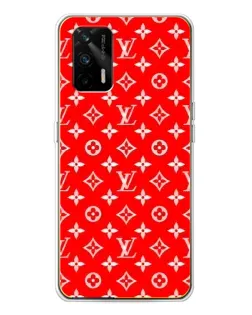 Чехол для Realme GT 5G с картинкой «Яркий паттерн LV»
