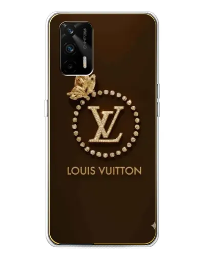 Чехол для Realme GT 5G с картинкой «LV — золотая печать»