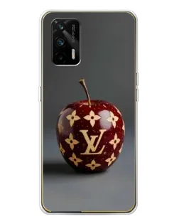 Чехол для Realme GT 5G с картинкой «Красное яблоко LV»
