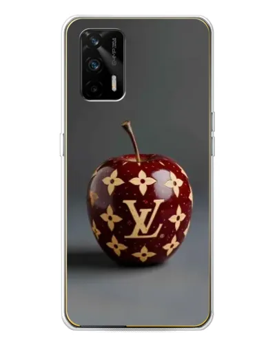 Чехол для Realme GT 5G с картинкой «Красное яблоко LV»