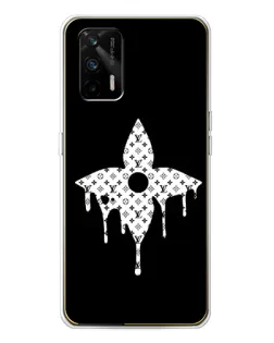 Чехол для Realme GT 5G с картинкой «Цветочная монограмма»