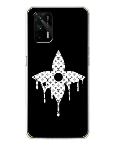 Чехол для Realme GT 5G с картинкой «Цветочная монограмма»