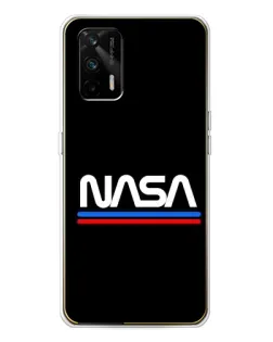 Чехол для Realme GT 5G с картинкой «NASA — классика Red Blue»