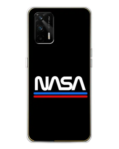 Чехол для Realme GT 5G с картинкой «NASA — классика Red Blue» Чехол для Realme GT 5G с картинкой «NASA — классика Red Blue»