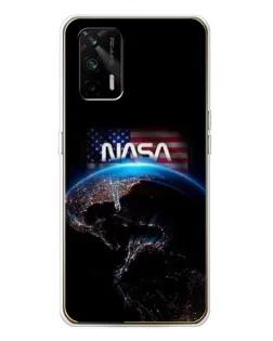 Чехол для Realme GT 5G с картинкой «Земля из космоса NASA»