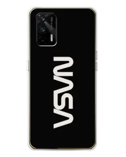 Чехол для Realme GT 5G с картинкой «NASA — вертикальный логотип»