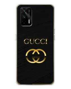 Чехол для Realme GT 5G с картинкой «Золотой логотип Gucci»