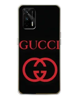 Чехол для Realme GT 5G с картинкой «Gucci — красный логотип»