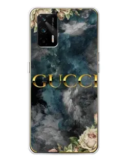 Чехол для Realme GT 5G с картинкой «Абстрактные цветы Gucci»