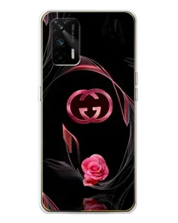 Чехол для Realme GT 5G с картинкой «Gucci — неоновая роза»