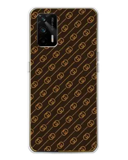Чехол для Realme GT 5G с картинкой «Gucci — золотые диагонали»